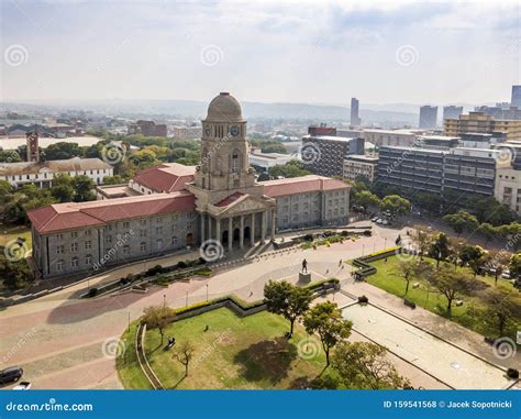 Aerial View of Tshwane City Hall in the Heart of Pretoria, South Africa ...