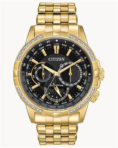 Citizen Calendrier Men's Eco-Drive Diamond Bezel Watch | CITIZEN