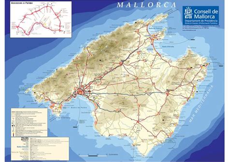 A very useful map of Mallorca (Majorca) for the tourist showing all the ...