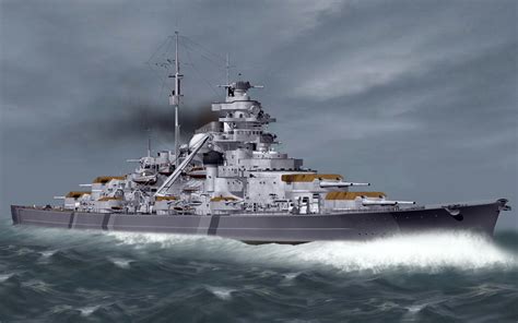 HD Wallpaper of the German Battleship Bismarck