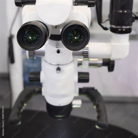 The image of the professional medical laboratory microscope Stock Photo ...