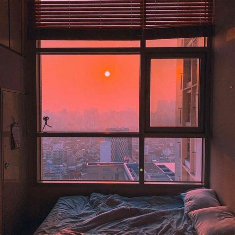 The city through the window | Sky aesthetic, Photo, Aesthetic rooms