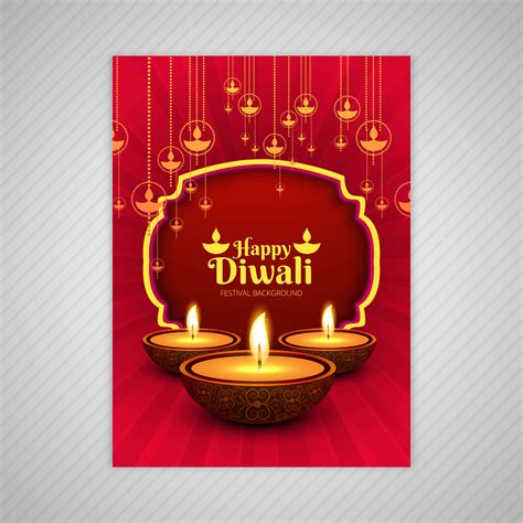 Ornamental elegant diwali greeting card brochure template vector 258163 ...