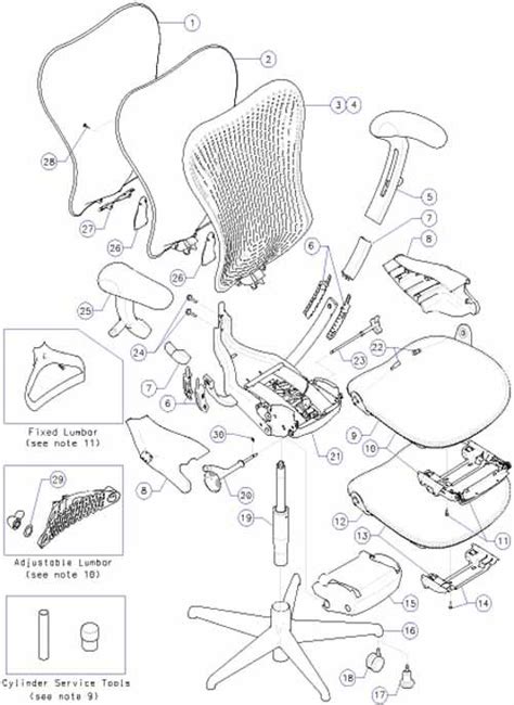 Herman miller aeron chair parts Business & Industrial Office Business ...