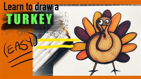 how to draw a cute turkey Turkey draw drawing hat pilgrim thanksgiving ...