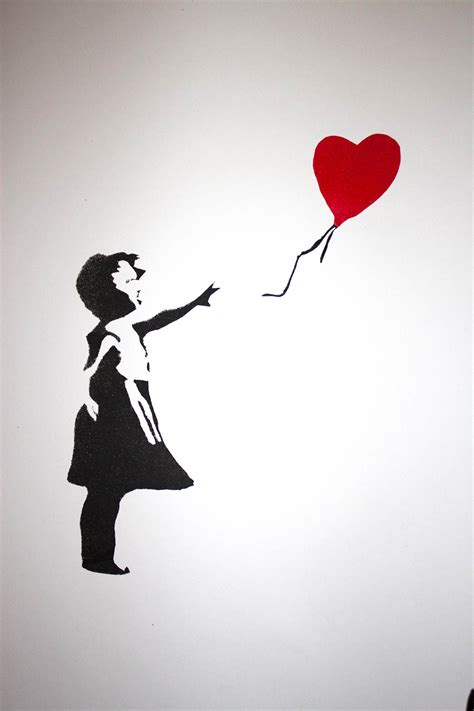 Balloon Girl With Heart Banksy Artwork on Canvas Melbourne Australia