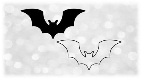 Animal Clipart: Simple Black Flying Bat Silhouette in Solid - Etsy