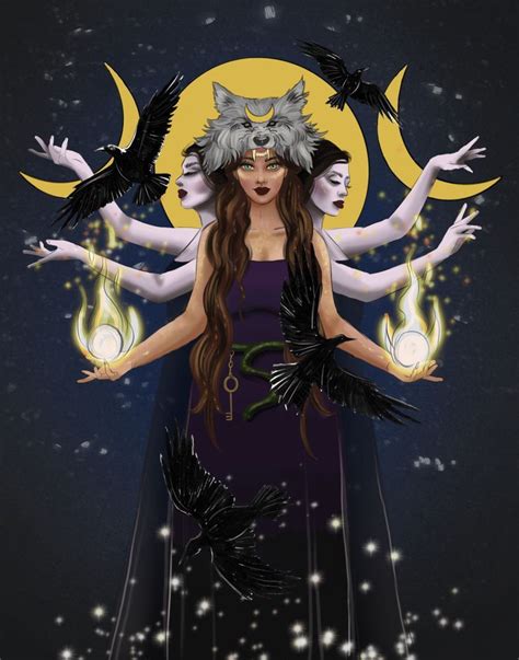 Hecate Goddess Art Print by Jenny-Lea Creative - X-Small Greek ...