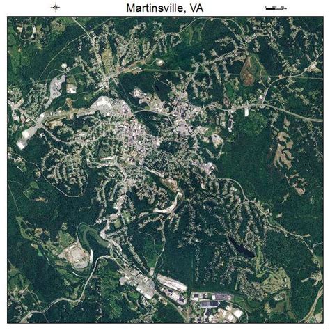 Aerial Photography Map of Martinsville, VA Virginia