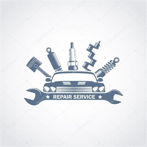 Vector car repair logo Stock Vector by ©ribz 119383982