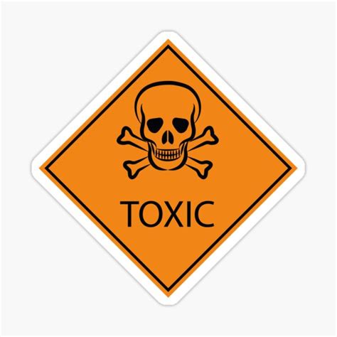 "Toxic warning sign" Sticker for Sale by MintGubbins | Redbubble