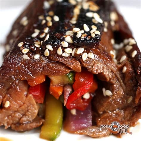 Teriyaki Steak Roll-ups Recipe by Maklano