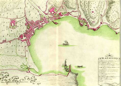 Rapallo in the late eighteenth century (after Matteo Vinzoni map, 1774 ...