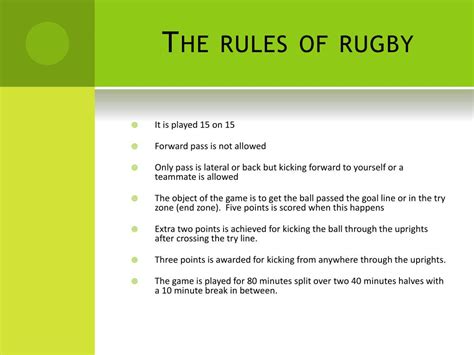 PPT - RUGBY PowerPoint Presentation, free download - ID:2613672