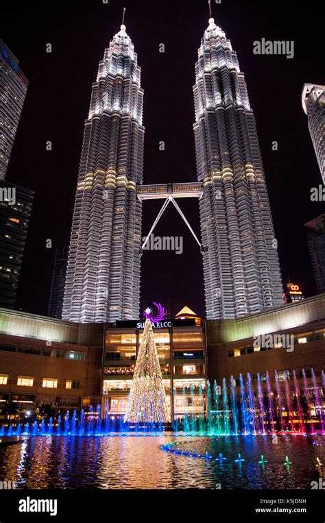 KLCC Christmas Night View Stock Photo - Alamy