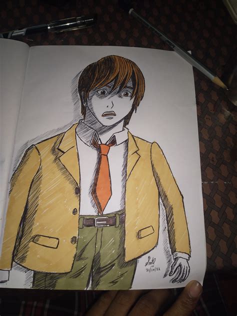 Light Yagami Fan Art by myself : r/deathnote