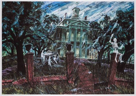 Haunted Mansion Exterior Concept Art Disneyland Print - ID ...