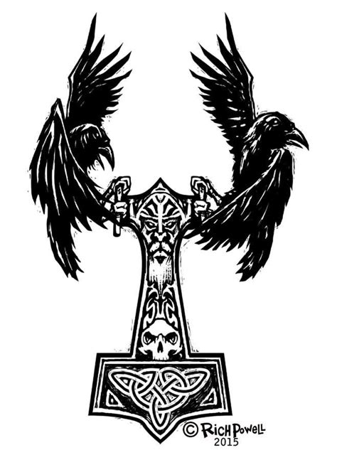 Viking Raven Tattoo 12+ amazing norse raven tattoo designs | Norse ...