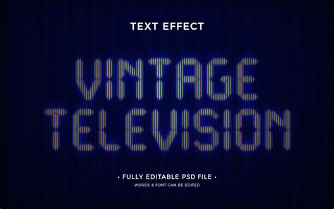 Premium PSD | Vintage crt screen text effect