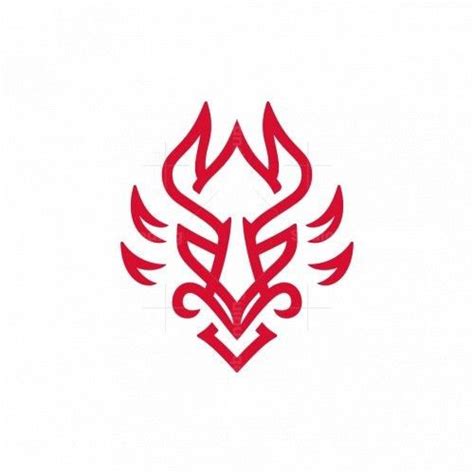 Red Dragon Head Logo | Red dragon, Graphic design fun, Fantasy logo