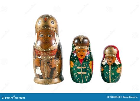 Antique matrioshka dolls stock photo. Image of national - 29281348