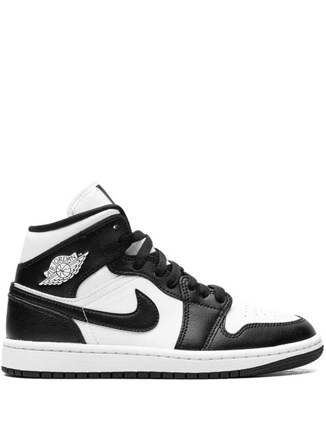 Jordan Air 1 Mid "panda" Sneakers In Black | ModeSens