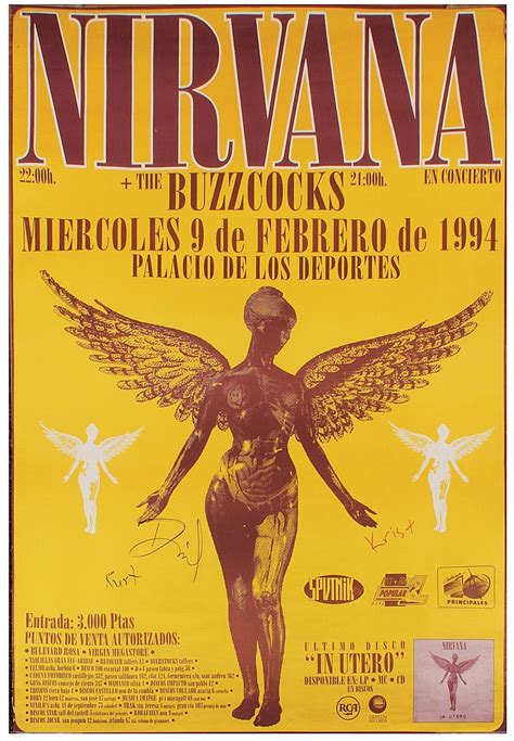 Nirvana - Palacio De Los Deprotes 1994 - A4 Music Mini Print | Nirvana ...