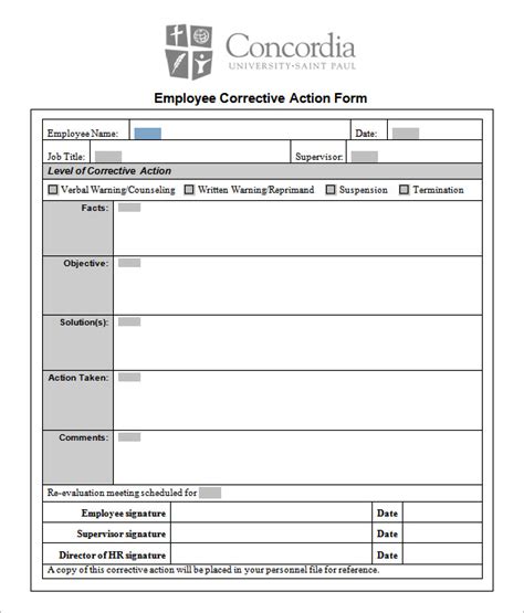 Corrective Action Plan Template Printable | Images and Photos finder