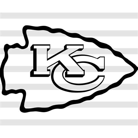 Printable Black And White Kansas City Chiefs Logo