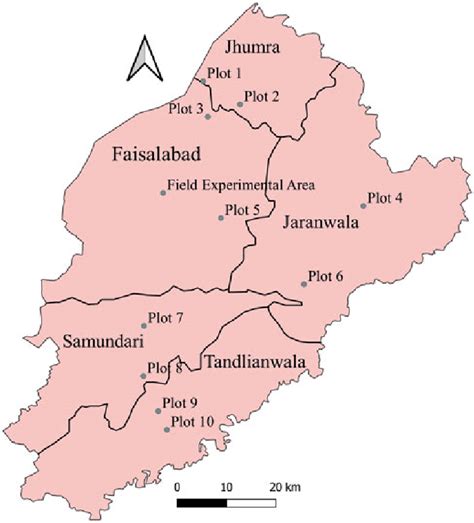 Map of study area Faisalabad district Punjab, Pakistan. | Download ...