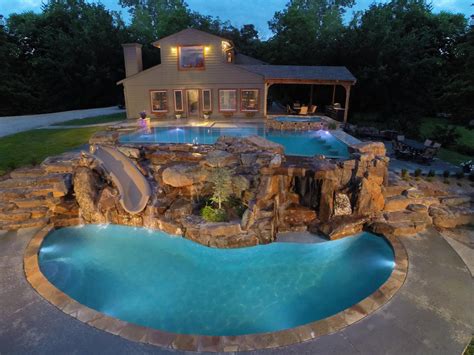 Luxury Backyard Pools With Slides - wingstosetmefree