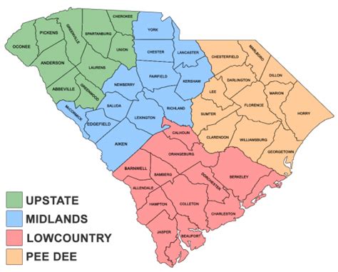 Upstate, Midlands, Lowcounty & Pee Dee - what does it mean?