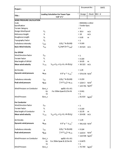 Wind Pressure Calculation