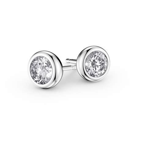 Infinity Moissanite 18K White Gold Stud Earrings:Jian London:18K Gold ...