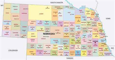 Nebraska County Map