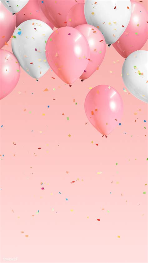 BLACK PINK BALLOONS CONFETTI BACKGROUND - Lillian-WebGuerrero