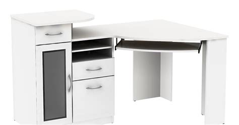 White Corner Desk: White Corner Desk With Drawers