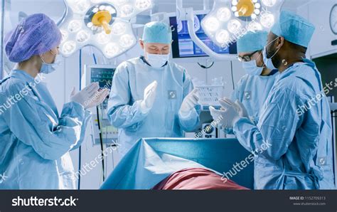 Hospital Operating Room Diverse Team Professional Stock Photo ...