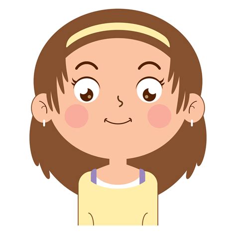 girl doubt face cartoon cute 14429135 PNG