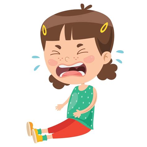 An Upset Little Child Crying 2617518 Vector Art at Vecteezy