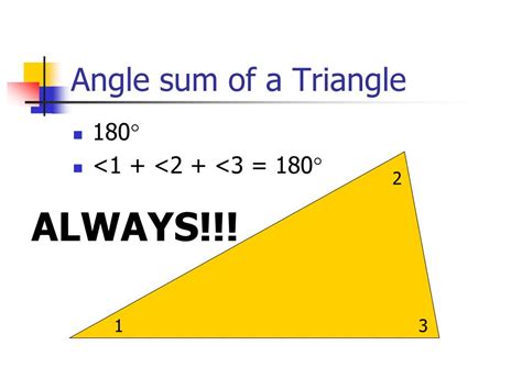 The Sum Of Angles Of A Triangle Is