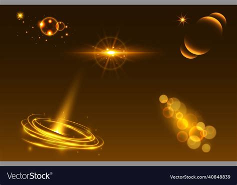 Yellow light effect Royalty Free Vector Image - VectorStock