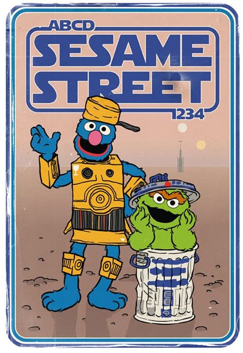 Star Wars themed Sesame Street print | Sesame street, Star wars theme ...