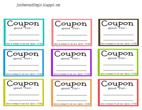 Mother's day coupons | Coupon template, Printable coupon book, Mother's ...