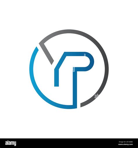 YP Logo Design Vector Template. Initial Circle Letter YP Vector ...