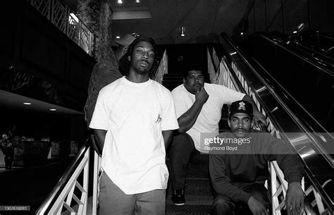 Rapper MC EIHT and his crew Compton's Most Wanted poses for photos at ...