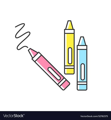 Crayons rgb color icon Royalty Free Vector Image