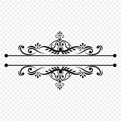 Black Floral Border Vector PNG, Vector, PSD, and Clipart With ...