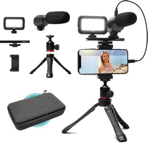 Movo iVlogger Vlogging Kit for iPhone - Lightning Compatible Video Vlog ...