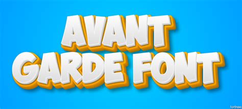 Avant Garde Font Text Effect and Logo Design Font